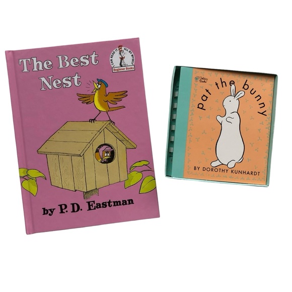 2 Classic Children’s Books The Best Nest Pat The Bunny NEW - Picture 1 of 8